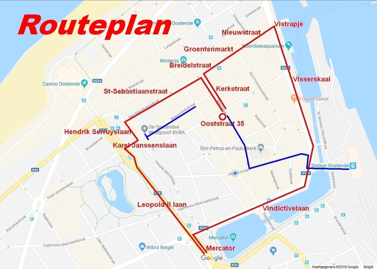 Vakantieappartement Emiel Centrum Oostende Met Garage Luaran gambar