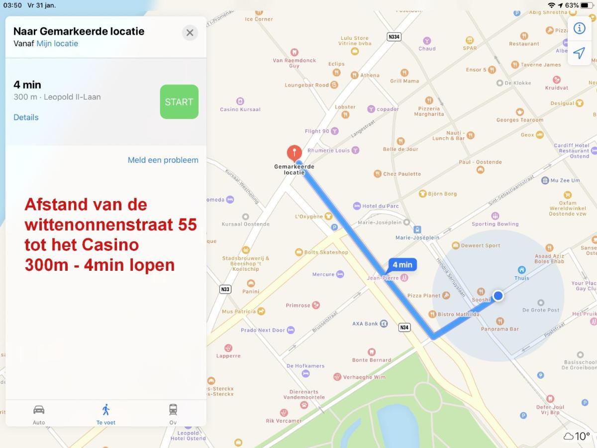 Vakantieappartement Emiel Centrum Oostende Met Garage Luaran gambar